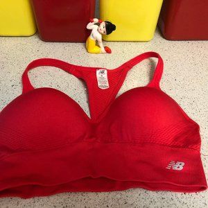New Balance red sports bra